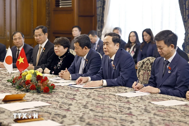 Chủ tịch Quốc hội Trần Thanh Mẫn phát biểu. (Ảnh: Doãn Tấn/TTXVN)