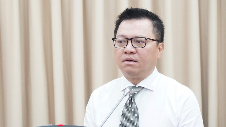 Tổng Biên tập Báo Nhân Dân Lê Quốc Minh.