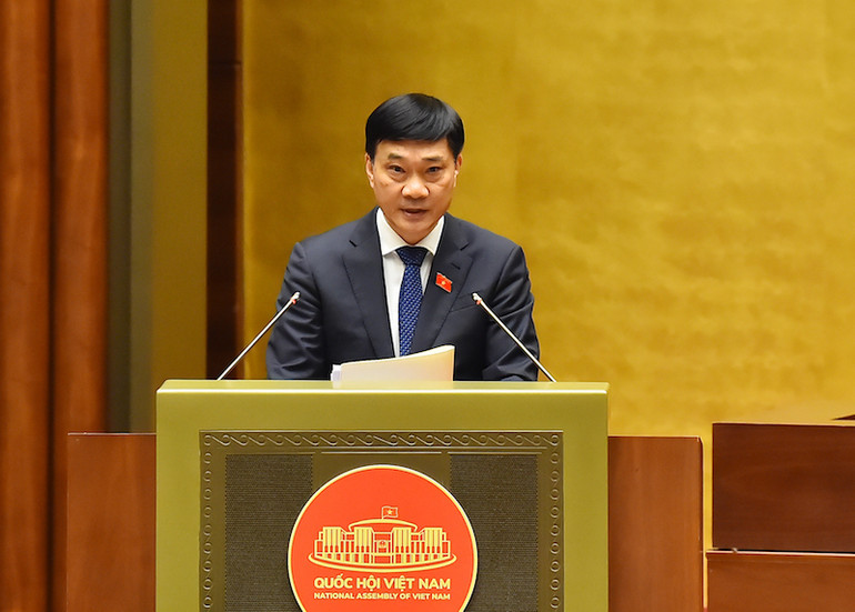 Chủ nhiệm Ủy ban Kinh tế Vũ Hồng Thanh phát biểu. (Ảnh: Thuỷ Nguyên)