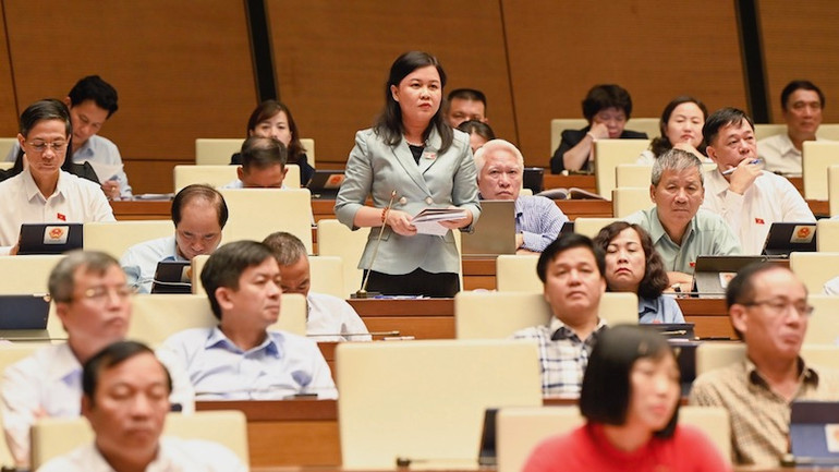 Đại biểu Nguyễn Phương Thủy (đoàn TP Hà Nội). Ảnh: Duy Linh