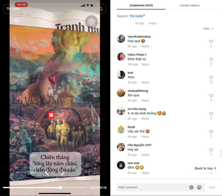 Gen Z bày tỏ yêu thích đặc biệt với ấn phẩm đặc biệt ngày 7/5 của Báo Nhân Dân. Nguồn: Trâm Anh