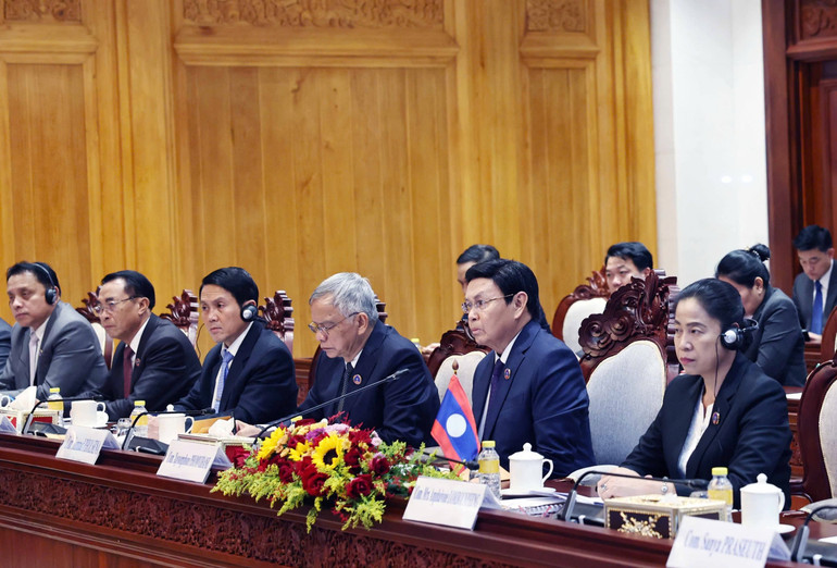 Chủ tịch Quốc hội Lào Saysomphone Phomvihane. (Ảnh: TTXVN)