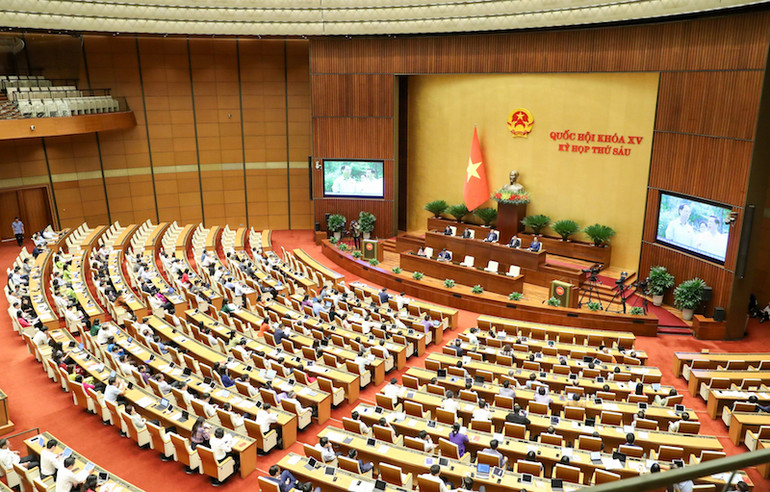 Toàn cảnh phiên họp. (Ảnh: Duy Linh)