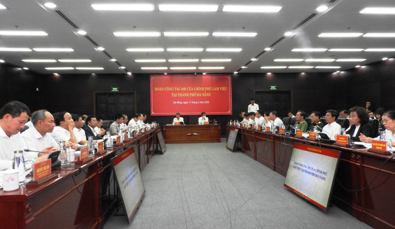 Đoàn công tác Chính phủ làm việc với thành phố Đà Nẵng.