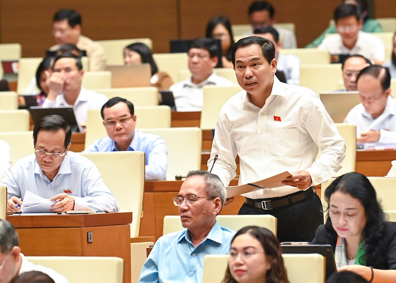 Chủ nhiệm Ủy ban Tài chính, Ngân sách của Quốc hội Lê Quang Mạnh. (Ảnh: Duy Linh)