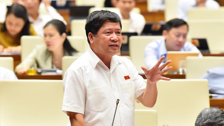 Đại biểu Tạ Văn Hạ (đoàn Quảng Nam). (Ảnh: Thủy Nguyên)