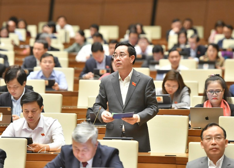 Đại biểu Nguyễn Văn Huy (đoàn Thái Bình). (Ảnh: Đăng Khoa) Đại biểu Nguyễn Văn Huy (đoàn Thái Bình). (Ảnh: Đăng Khoa)