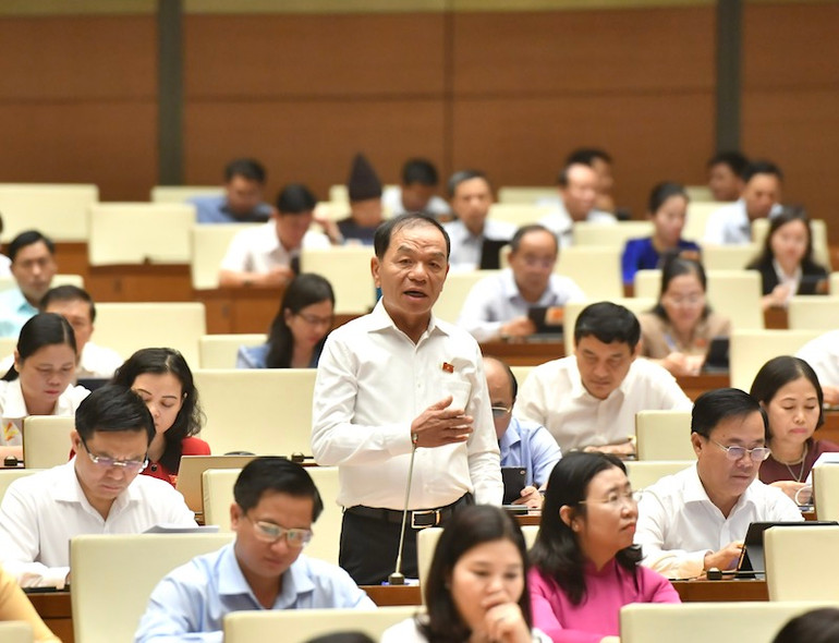 Đại biểu Lê Thanh Vân (đoàn Cà Mau). (Ảnh: Đăng Khoa) Đại biểu Lê Thanh Vân (đoàn Cà Mau). (Ảnh: Đăng Khoa)