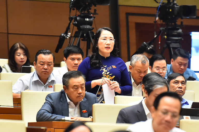 Đại biểu Nguyễn Thị Thủy (đoàn Bắc Kạn). (Ảnh: Thủy Nguyên)