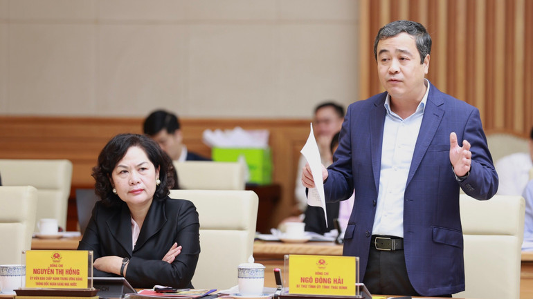 Bí thư Tỉnh ủy Thái Bình Ngô Đông Hải phát biểu.