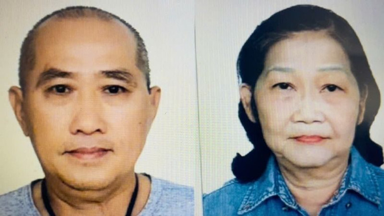 Vợ chồng bị can Nguyễn Thanh Hải và Lê Thị Thanh Tâm.