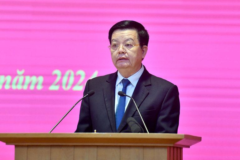 Đồng chí Mai Văn Chính phát biểu nhận nhiệm vụ. (Ảnh: Đăng Khoa) Đồng chí Mai Văn Chính phát biểu nhận nhiệm vụ. (Ảnh: Đăng Khoa)