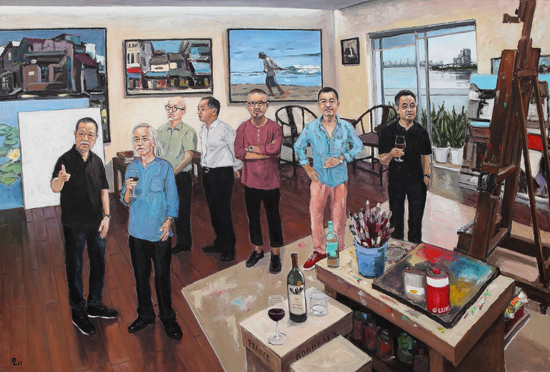 Studio của Phạm Luận - Sơn dầu trên vải Studio của Phạm Luận - Sơn dầu trên vải