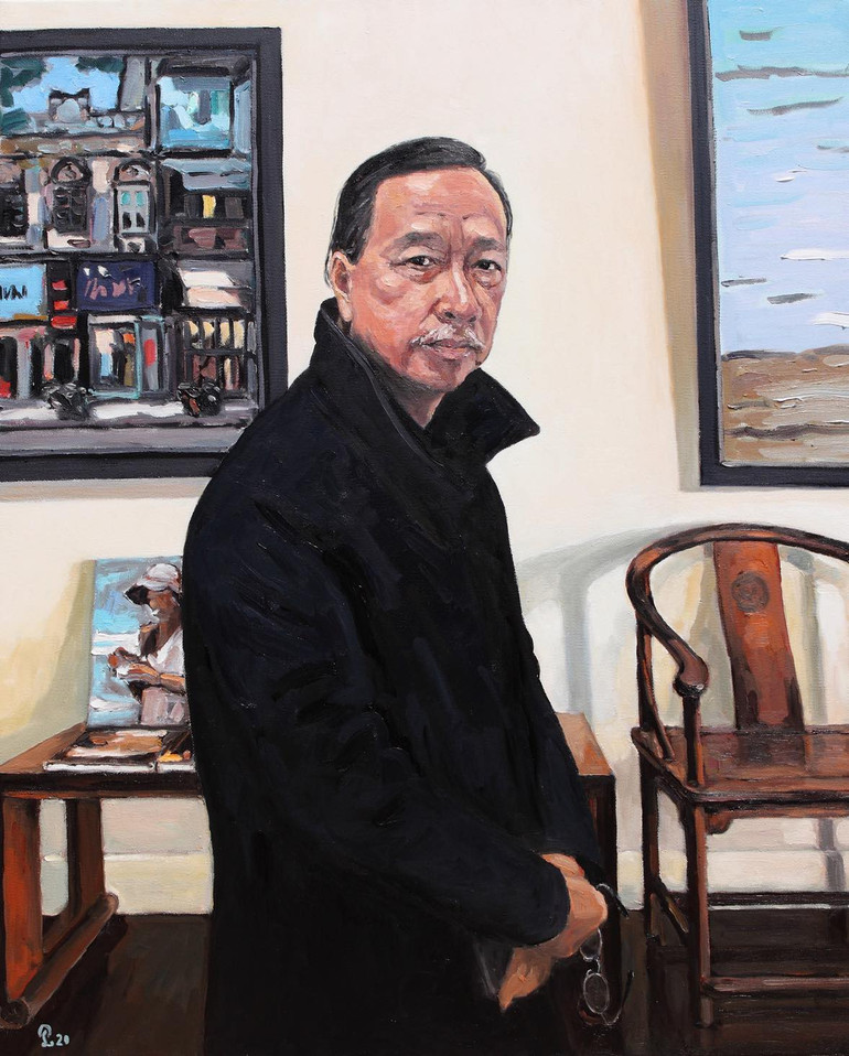 Họa sỹ trong studio - Sơn dầu trên vải Họa sỹ trong studio - Sơn dầu trên vải