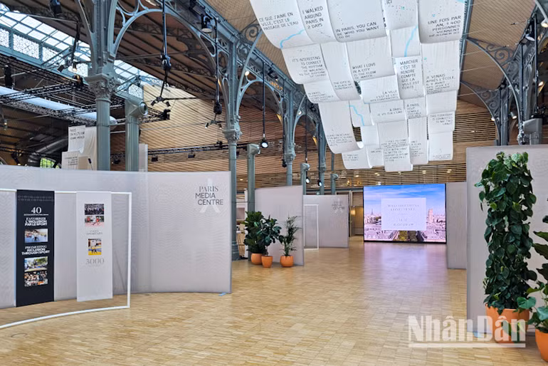 Trung tâm Báo chí Thế vận hội Paris 2024 chính thức mở cửa từ ngày 19/7. ẢNH: MINH DUY