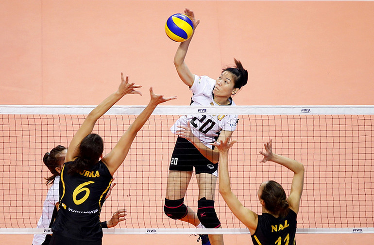Ngọc Hoa khi còn thi đấu tại Thái Lan. (Ảnh: FIVB) Ngọc Hoa khi còn thi đấu tại Thái Lan. (Ảnh: FIVB)