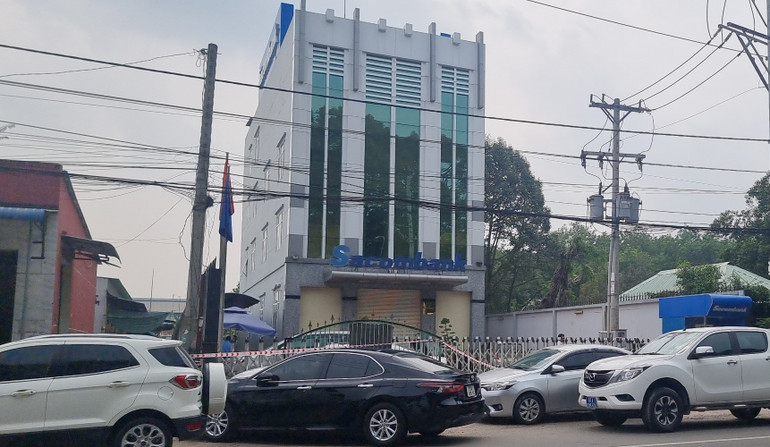 Hiện trường nơi đối tượng Nguyễn Tấn Phát thực hiện vụ cướp.