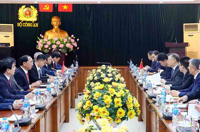 Quang cảnh buổi tiếp. (Ảnh: PHẠM KIÊN)