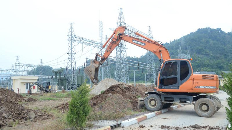 Thi công Trạm biến áp 220kV Lạng Sơn.