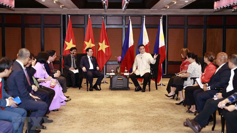 Quang cảnh hội đàm. (Ảnh: Doãn Tấn/TTXVN)