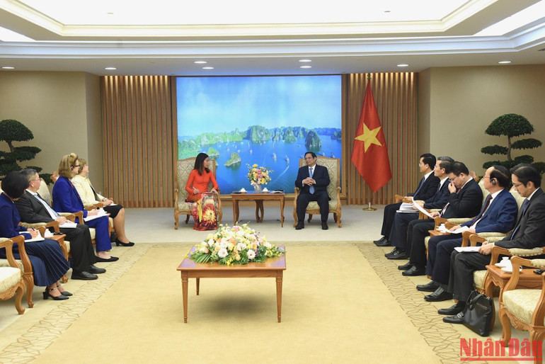 Quang cảnh buổi tiếp. (Ảnh: Trần Hải) Quang cảnh buổi tiếp. (Ảnh: Trần Hải)