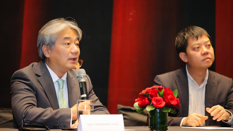 Dàn nhạc giao hưởng quốc gia Việt nam sẽ tham gia chương trình hòa nhạc (nhạc trường Honna Tetsuji). (Ảnh: HÒA NGUYỄN)