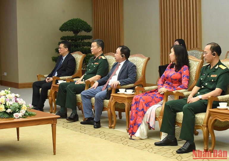 Đại diện các bộ, ban, ngành của Việt Nam tham dự buổi tiếp.