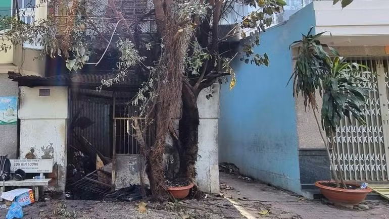 Hiện trường vụ cháy.