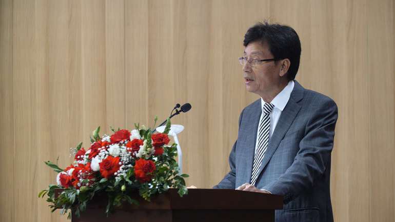 Phó Chủ tịch VEEA Mai Quốc Hội phát biểu tại hội nghị.