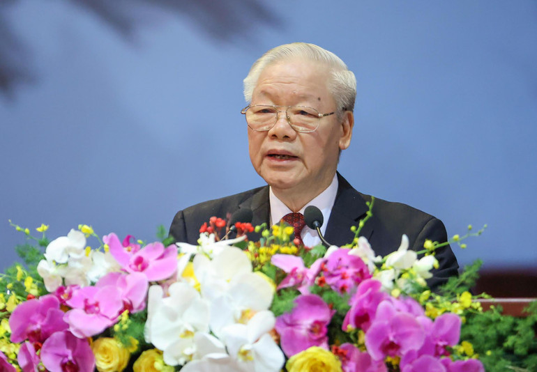 Tổng Bí thư Nguyễn Phú Trọng phát biểu chỉ đạo đại hội.