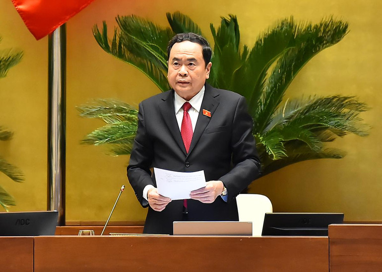 Phó Chủ tịch Thường trực Quốc hội Trần Thanh Mẫn phát biểu khai mạc Phiên chất vấn và trả lời chất vấn.