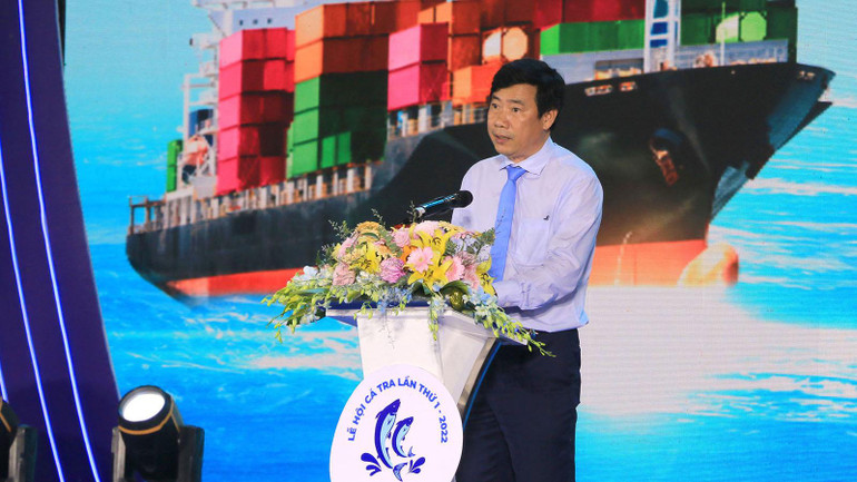 Chủ tịch UBND tỉnh Đồng Tháp Phạm Thiện Nghĩa phát biểu tại lễ khai mạc.