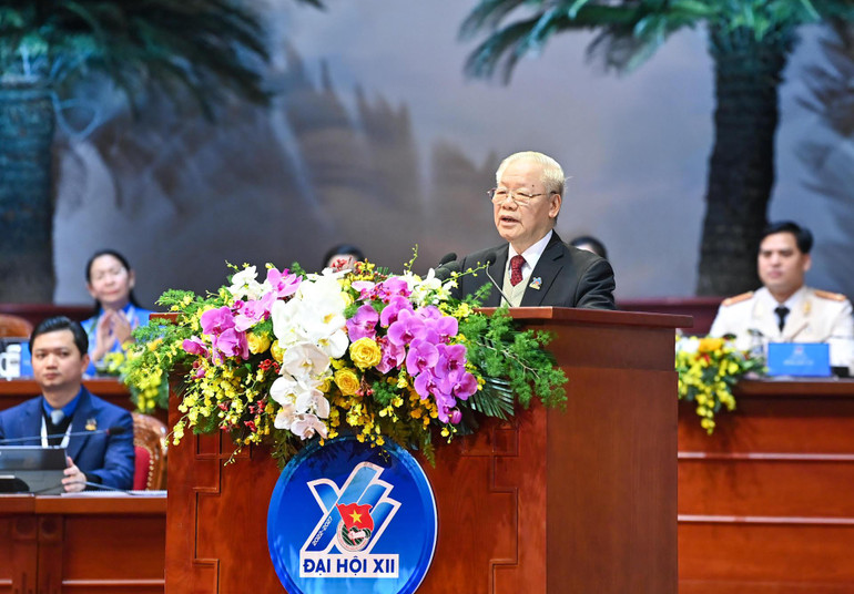 Tổng Bí thư Nguyễn Phú Trọng phát biểu chỉ đạo đại hội.