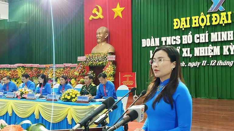 Bí thư Ban chấp hành Trung ương Đoàn, Chủ tịch Hội đồng Đội Trung ương Nguyễn Phạm Duy Trang phát biểu chỉ đạo tại đại hội.