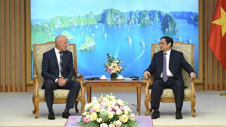 Thủ tướng Phạm Minh Chính tiếp Giám đốc, Viện sĩ Sidelnikov Nikolai Ivanovich. Thủ tướng Phạm Minh Chính tiếp Giám đốc, Viện sĩ Sidelnikov Nikolai Ivanovich.