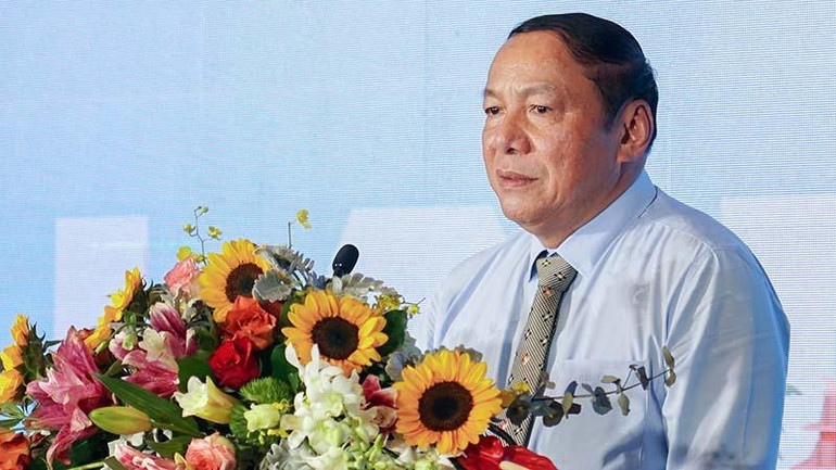 Ông Nguyễn Văn Hùng, Bộ trưởng Văn hóa, Thể thao và Du lịch phát biểu tại buổi khai mạc.