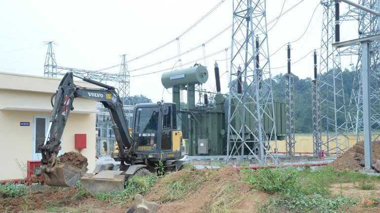 Thi công Trạm biến áp 220kV Lạng Sơn.