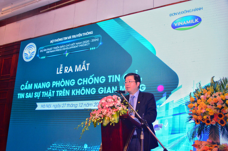 Thứ trưởng Thông tin và Truyền thông Nguyễn Thanh Lâm phát biểu tại buổi lễ.