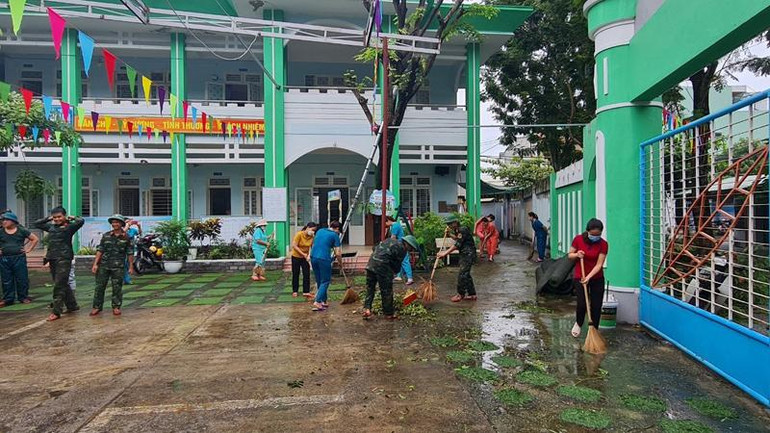 Các trường học kiên cố được Đà Nẵng trưng dụng làm nơi tránh trú bão an toàn cho người dân vùng nguy cơ cao.