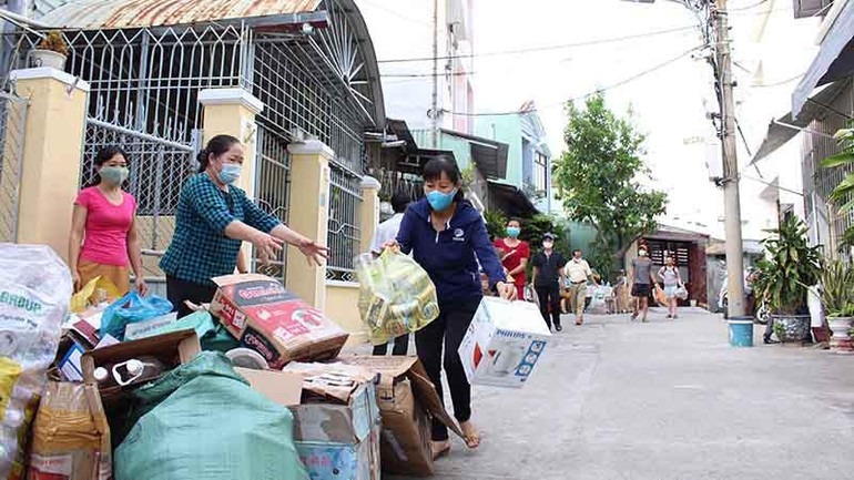 Các mô hình thu gom rác tái chế tại Đà Nẵng nhận được sự hưởng ứng của người dân.