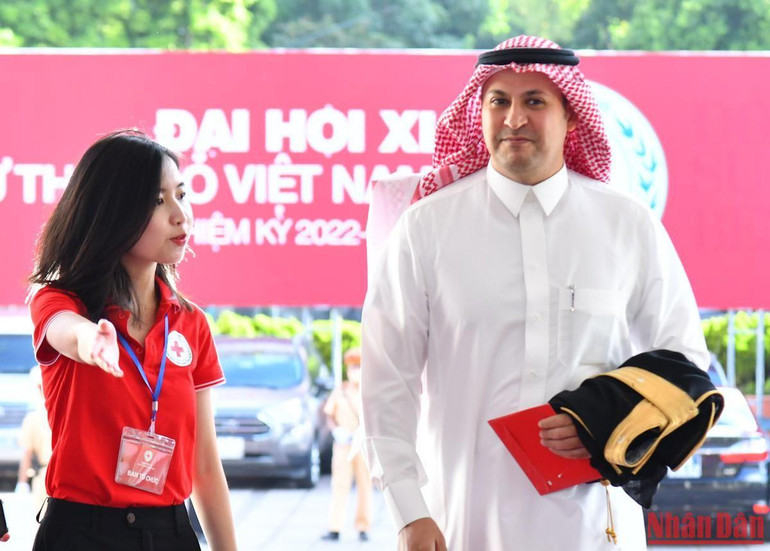 Đại diện các tổ chức nước ngoài, khách mời quốc tế dự đại hội.