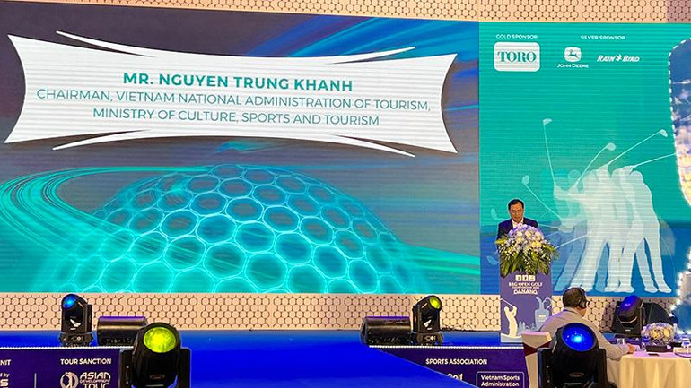 Ông Nguyễn Trùng Khánh, Tổng Cục trưởng Tổng Cục Du lịch phát biểu tại hội nghị.