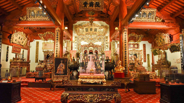 Ấn vàng đang được trưng bày, lưu giữ tại bảo tàng Hoàng gia Nam Hồng.