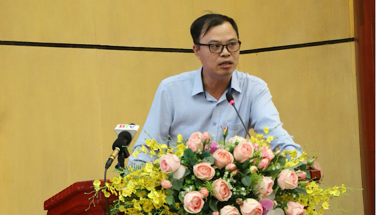 Đại diện VCCI trình bày tham luận tại hội nghị.