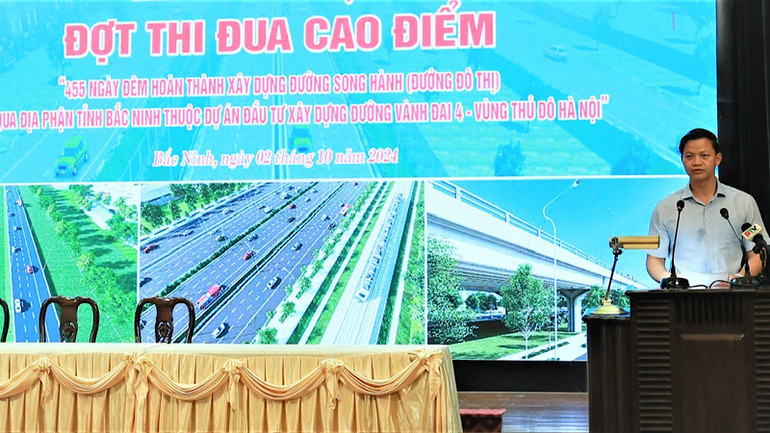 Chủ tịch Ủy ban nhân dân tỉnh Bắc Ninh Vương Quốc Tuấn phát động đợt thi đua cao điểm. Chủ tịch Ủy ban nhân dân tỉnh Bắc Ninh Vương Quốc Tuấn phát động đợt thi đua cao điểm.