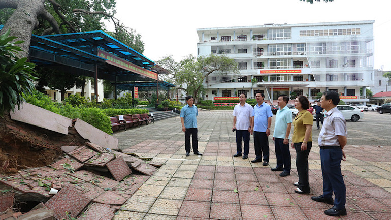 Ngày 9/9, lãnh đạo tỉnh Bắc Ninh kiểm tra công tác khắc phục hậu quả bão số 3 tại các cơ sở giáo dục.