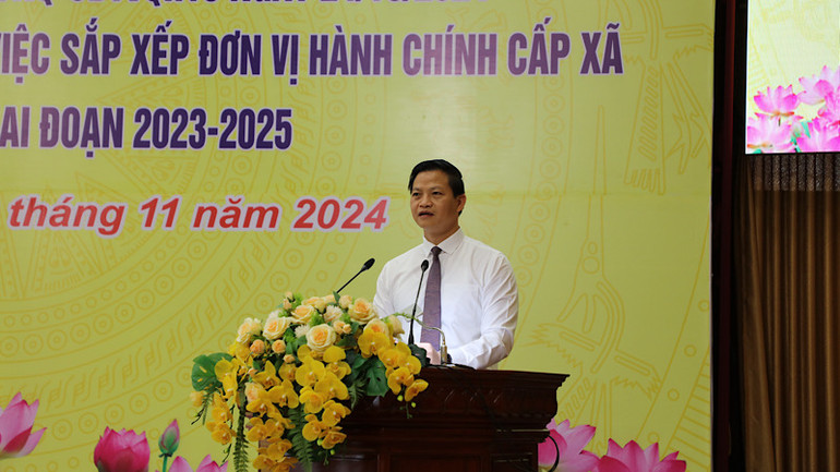 Đồng chí Vương Quốc Tuấn, Chủ tịch Ủy ban nhân dân tỉnh Bắc Ninh phát biểu chỉ đạo.