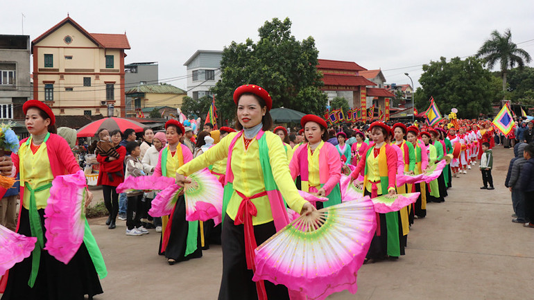 Đám rước trong lễ hội.