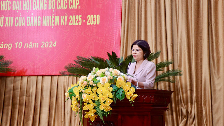 Phó Bí thư Thường trực Tỉnh ủy Bắc Ninh Nguyễn Hương Giang phát biểu kết luận.