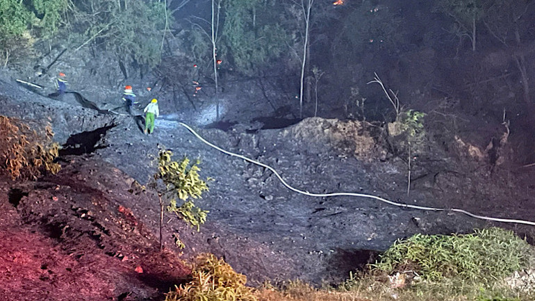 Dọn cây, tạo đường băng để ngăn lửa cháy lan.